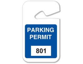 Rearview Mirror Hanging Tags, 801-900, Blue