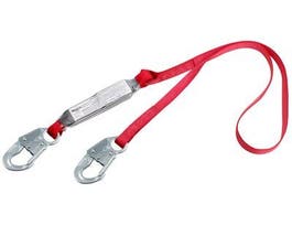PRO™ Pack Shock Absorbing Lanyard, Fixed, Snap Hooks, 4ft