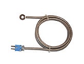 Type-T Bolt-On Probe Mini-Connector, Grounded 5ft Strt 304 SS Armoredor/Fib Cable
