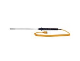 Type-K, Small Dia Surface Probe, 8" L, Mini-Connector, Exposed, 5ft Coil Cord