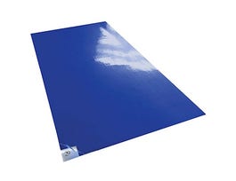 Adhesive Floor Mat with Multi-Layered Clean Films, 36" x 36", Blue; 4/cs