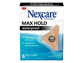 Nexcare™ Max-Hold Heel/Hand Waterproof Bandages MHWH-06, 1.75 in x 2.81 in (44 mm x 71 mm)