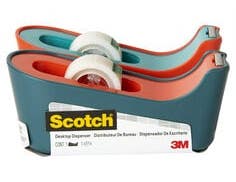 Scotch® Tape Dispenser C18-MX, Two Color Combinations, 0.75 in x 350 in (19 mm x 8.89 m), Roll of Tape Included