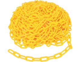 BradyLink Warning Chains, Yellow, 3" W x 100' L, Polyethylene