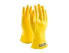 NOVAX Insulating Glove, Class 00, 11 In., Ylw., Straight Cuff, 10