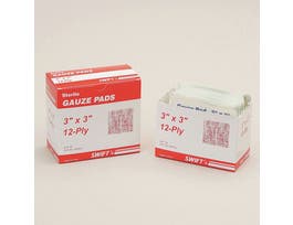Gauze Pads, 3'' x 3'' 12 Ply, 25 per box
