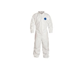 Tyvek® 400 Coverall, Collar, Elastic Wrists, Ankles and Waist, Serged Seams, Comfort Fit, White, 7X