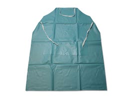 West Chester 20mil 45in Green Vinyl Raw Edge Apron, Stomach Patch , 35in x 45in