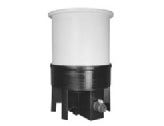 Conical-Bottom Open-Top Tank with Stand, PE, 55 gallon