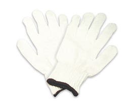 EcoKnit Plus - White ambidextrous knit glove - knit wrist - 70% nylon / 30% polyester - Sizes: 7S, 8M, 9L, 10XL - 12 pairs per bag, 20 bags per case.