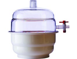 Abdos Vacuum Desiccator with a clear Polycarbonate (PC) top and a white Polypropylene (PP) Plate (Diameter 250mm) 1/EA 
