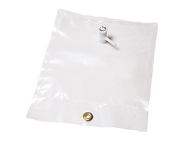 Tedlar Sampling Bag, w/Single Polypropylene Valve & Septum Fitting 1 Liter Cap., 7" x 7", 10-pk
