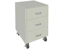 27 1/4" Tall Mobile Cabinet, 3 Drawer, 18" Wide