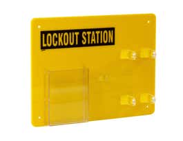 Lockout Station Board, Station Color: Black on Yellow