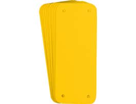 Blank Panel Sign, 2.50 " H x 6.26 " W, Pack of 10, Yellow