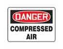Safety Sign, Danger - Compressed Air, 10" X 14", Adhesive Vinyl