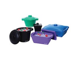 Foam Rectangular Ice Pan with Lid, 4 L, Purple; 1/EA