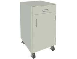 32 3/8" Tall Mobile Cabinet, Right Hinged, 1 Door 1 Drawer, 18" Wide
